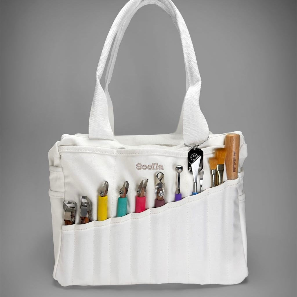 15 Colors Soolla® Studio Art Supply Bag, Pottery Clay Tool Storage