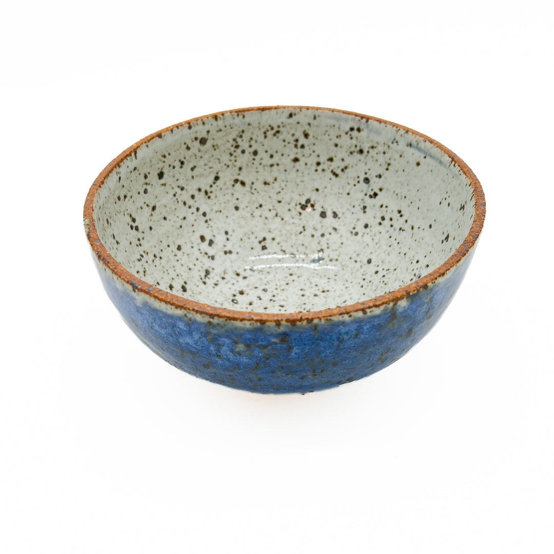 Speckled Bowl in Blue and White Glaze